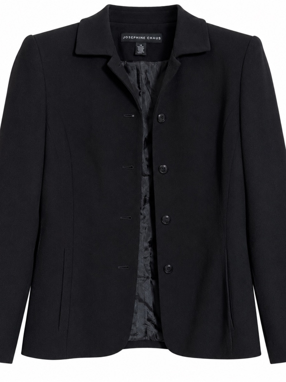 Josephine Chaus Black Women's Tailored Button Blazer